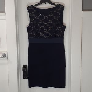 Connected Apparel Navy Blue Cocktail Dress